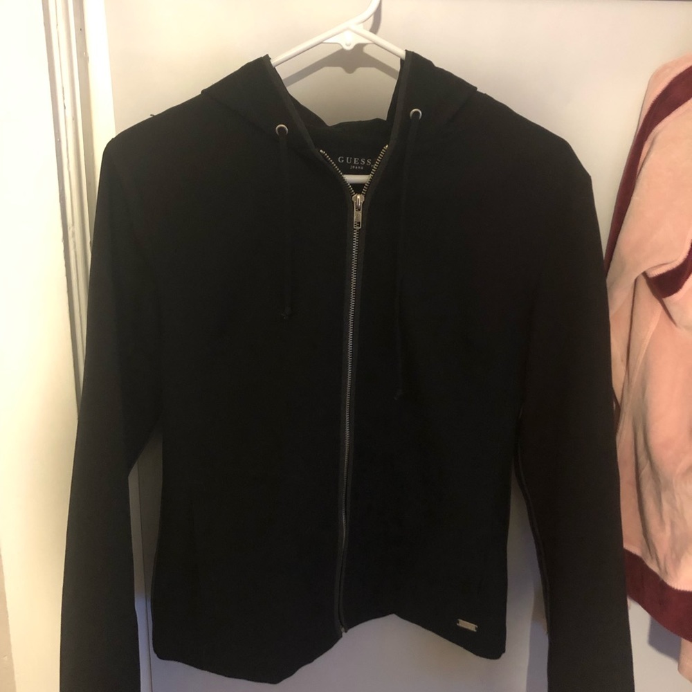 Guess woman’s zip front hoodie sweatshirt